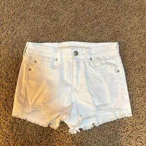 American Eagle destructive jean shorts.